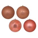 Pacote com 4 enfeites de Natal Vickerman Coral de 15 cm