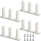 Pacote com 4 guias de piso de porta deslizante em ABS Nkiy Quen, 3,5 cm, brancas