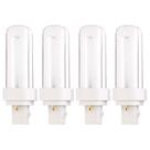 (Pacote com 4) Lâmpada CFL KOR 13W 4100K GX23-2 Base Cool White