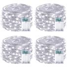 Pacote com 4 LED Fairy Lights EXF 16m 50 LED operado por bateria (branco frio) Pacote com 4 LED Fairy Lights EXF 16m 50 LED operado por bateria (branco frio)