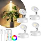 Pacote com 4 LED RGB recarregável Spotlight Guankai