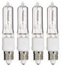 (Pacote com 4) Mini lâmpadas de candelabro Q250CL/MC 120V E11 de 250 W