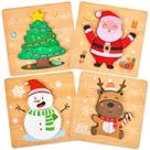 Pacote com 4 quebra-cabeças de madeira de Natal YBSOP Kids Toddler Toys