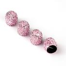 Pacote com 4 tampas de haste de válvula JUSTTOP Crystal Rhinestone - rosa