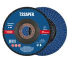 pacote com 40pcs Disco De Lixa Flap 4.1/2 Para Lixadeira 115mm Grão 40 Tssaper TDLIG40 pacote com 40pcs Disco De Lixa Flap 4.1/2 Para Lixadeira 115mm Grão 40 Tssaper TDLIG40