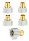 (Pacote com 5) Adaptador giratório NPT feminino EFIELD Pex 3/4 Pex x 1/2 (Pacote com 5) Adaptador giratório NPT feminino EFIELD Pex 3/4 Pex x 1/2