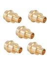 (Pacote com 5) Adaptadores de latão EFIELD Prensa de 3/4 polegadas X 3/4 polegadas PEX Crimp Coupling (Pacote com 5) Adaptadores de latão EFIELD Prensa de 3/4 polegadas X 3/4 polegadas PEX Crimp Coupling