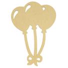 Pacote Com 5 Aplique Decoração de Parede Bexiga 27x40 Laser Mdf Madeira