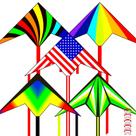 Pacote com 5 Kite Ynanimery Delta Multicolor para crianças e adultos