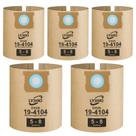 Pacote com 5 sacos de vácuo para aspirador úmido/seco DEWALT de 18,9 a 30,3 L