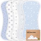 Pacote com 5 unidades de algodão orgânico Burp Cloths KeaBabies
