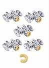 (Pacote com 5) Válvula de parada reta de compressão EFIELD Push Fit 1/2 x Dual 3/8 OD, 1/4 de volta