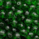 Pacote com 50 contas sextavadas 8mm cristal verde escuro Pacote com 50 contas sextavadas 8mm cristal verde escuro