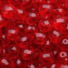 Pacote com 50 contas sextavadas 8mm cristal vermelho Pacote com 50 contas sextavadas 8mm cristal vermelho