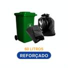Pacote com 50un de Sacos De Lixo 60 Litros Reforçados Super Resistentes Sem Vazamentos