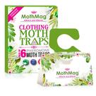 Pacote com 6 armadilhas para mariposas MothMag Clothing, adesivo de feromônio