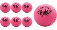 Pacote com 6 bolas de borracha Bouncy JA-RU High-Bounce Pinky para crianças