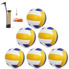 Pacote com 6 bolas de voleibol Magicorange, tamanho 5, couro PU Soft Touch