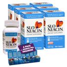 Pacote com 6 comprimidos Kinara Slo Niacina 500 mg com organizador de comprimidos