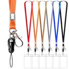 Pacote com 6 cordões de pescoço com porta-crachá de identificação Upugo Multicolor