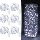 Pacote com 6 Fairy Lights HOBAYS, operado por bateria, 2 m 20 LED Cool White