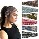 Pacote com 6 faixas de cabelo elásticas com estampa boho para mulheres