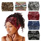 Pacote com 6 faixas de cabelo largas com estampa boho para mulheres