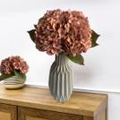 Pacote com 6 Flores Artificiais de Hortênsia Realista com Silicone e Arame Flexível - DE3623