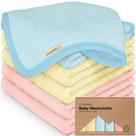 Pacote com 6 panos de banho para bebês KeaBabies 25 x 25 cm Bamboo Soft