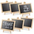Pacote com 6 placas de quadro-negro com suporte de cavalete 18x18x10cm Juvale Pacote com 6 placas de quadro-negro com suporte de cavalete 18x18x10cm Juvale