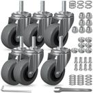 Pacote com 6 rodízios giratórios pesados Creeper Wheels EUOKOK de 2,5 polegadas