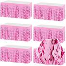 Pacote com 6 saias de mesa Pink Wave Foil Fringe 74x274cm para festa