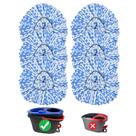 Pacote com 6 substitutos Mop Head para o sistema Oceda RinseClean de 2 tanques