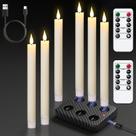 Pacote com 6 velas LED sem chama recarregáveis Lamp GenSwin