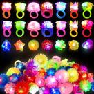 Pacote com 65 anéis luminosos Party Favors Ynanimery para crianças