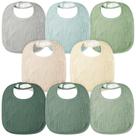 Pacote com 8 babadores de musselina para babar bebês Bearmoss, 100% algodão Pacote com 8 babadores de musselina para babar bebês Bearmoss, 100% algodão