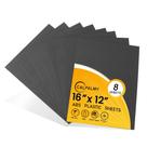 (Pacote com 8) Folhas de plástico ABS CalPalmy Black 40x30cm 3mm de espessura