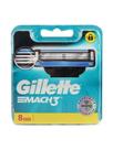Pacote com 8 lâminas de barbear Gillette Mach 3 para Mach 3, Turbo e M3 Power