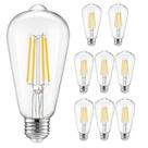 Pacote com 8 lâmpadas LED Edison reguláveis WinSaled equivalentes a 40 W, lâmpadas LED vintage ST19/58 de 4 W para iluminação doméstica, 90 CRI, 450LM, base E26, 4000 K Cool White
