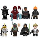Pacote com 8 minifiguras de Star Wars: Palpatine Luke Skywalker Block T