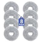 Pacote com 8 panos de microfibra reutilizáveis para Dreame/Ecovacs/MOVA