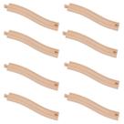 Pacote com 8 trilhos de trem Orbrium Premium Wooden Ascending