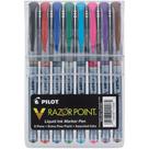 Pacote com 8 unidades de tinta líquida Marker Pilot V Razor Point