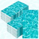 Pacote com 80 guardanapos descartáveis para hóspedes Water Waves Blue 40x20 cm