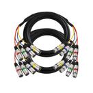 Pacote com patch 2 para microfone XLR Snake Cables EBXYA 3m de 4 canais