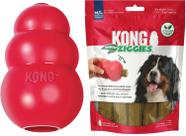Pacote combinado de brinquedos e guloseimas KONG Classic e Enhanced Ziggies