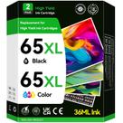 Pacote combinado de cartuchos de tinta 65XL de alto rendimento para HP DeskJet