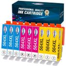 Pacote combinado de cores de cartuchos de tinta Paeolos 564XL para impressora HP