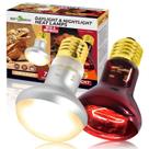 Pacote combinado de lâmpadas de calor para répteis REPTIZOO 75W para dia e noite