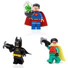 Pacote combinado de minifiguras LEGO DC Super Heroes Superman Batman Robin